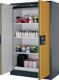 Sicherh.-Schrank Typ 90 H1953xB1193xT615mm grau/gelb Vollblechtüren TSA ASECOS