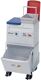Wertstoffsammler 2x15 l,1x30l H780xB405xT350mm grau rot/grau fahrbar,m.Deckel