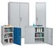 Umweltschrank H900xB500xT500mm lichtgrau/signalgelb 2 Wannen,10l o.Belüftung