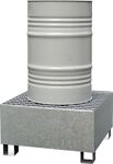 Auffangwanne 210l L810xB820xH450mm Stahlbl.m.Gitterrost silber LACONT