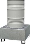 Auffangwanne 210l L810xB820xH450mm Stahlbl.m.Gitterrost silber LACONT