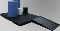 Auffahrrampe Ku.schwarz f.PE-Bodenelemente L1290xB810mm