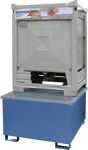 Auffangwanne 1000l L1300xB1360xH790mm Stahlbl.m.Gitterrost himmelblau LACONT
