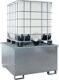 Auffangwanne 1000l L1300xB1360xH790mm Stahlbl.m.Gitterrost verz.LACONT
