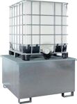 Auffangwanne 1000l L1300xB1360xH790mm Stahlbl.m.Gitterrost verz.LACONT