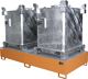 Auffangwanne 1000l L2650xB1300xH435mm Stahlbl.m.Gitterrost gelborange BAUER
