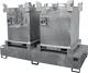 Auffangwanne 1000l L2650xB1300xH435mm Stahlbl.m.Gitterrost silber BAUER