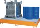 Auffangwanne 1000l L2690xB1650xH375mm Stahlbl.m.Gitterrost gelborange BAUER