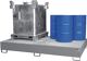 Auffangwanne 1000l L2690xB1650xH375mm Stahlbl.m.Gitterrost silber BAUER
