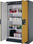Sicherh.-Schrank Typ90 H1953xB1193xT615mm grau/gelb Vollblechtüren ASECOS