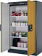 Sicherh.-Schrank Typ90 H1953xB1193xT615mm grau/gelb Vollblechtüren ASECOS