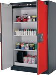 Sicherh.-Schrank Typ90 H1953xB1193xT615mm grau/verkehrsrot Vollblechtüren ASECOS