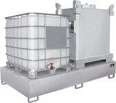 Auffangwanne 1000l L2650xB1300xH435mm VA o.Gitterrost BAUER