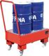 Auffangwanne 61l L800xB500xH415mm Stahlbl.m.Gitterrost feuerrot BAUER