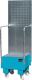 Auffangwanne 60l L570xB590xH1775mm Stahlbl.m.Giiterrost lichtblau BAUER
