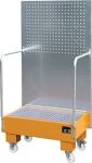 Auffangwanne 60l L570xB890xH1685mm Stahlbl.m.Giiterrost gelborange BAUER