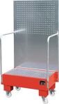 Auffangwanne 60l L570xB890xH1685mm Stahlbl.m.Giiterrost feuerrot BAUER