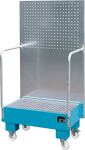 Auffangwanne 60l L570xB890xH1685mm Stahlbl.m.Giiterrost lichtblau BAUER