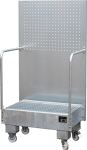 Auffangwanne 60l L570xB890xH1685mm Stahlbl.m.Giiterrost silber BAUER