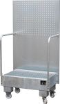 Auffangwanne 60l L570xB890xH1685mm Stahlbl.m.Giiterrost silber BAUER