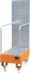 Auffangwanne 60l L875xB500xH1685mm Stahlbl.m.Giiterrost gelborange BAUER