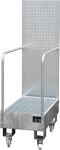 Auffangwanne 60l L875xB500xH1685mm Stahlbl.m.Giiterrost silber BAUER