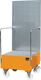 Auffangwanne 203l L870xB890xH2110mm Stahlbl.m.Gitterrost gelborange BAUER