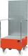 Auffangwanne 203l L870xB890xH2110mm Stahlbl.m.Gitterrost feuerrot BAUER