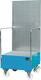 Auffangwanne 203l L870xB890xH2110mm Stahlbl.m.Gitterrost lichtblau BAUER