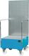 Auffangwanne 203l L870xB890xH2110mm Stahlbl.m.Gitterrost lichtblau BAUER