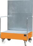 Auffangwanne 215l L870xB1290xH2015mm Stahlbl.m.Gitterrost gelborange BAUER