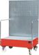 Auffangwanne 215l L870xB1290xH2015mm Stahlbl.m.Gitterrost feuerrot BAUER