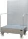 Auffangwanne 215l L870xB1290xH2015mm Stahlbl.m.Gitterrost silber BAUER