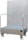 Auffangwanne 215l L870xB1290xH2015mm Stahlbl.m.Gitterrost silber BAUER