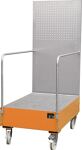 Auffangwanne 215l L1280xB800xH2015mm Stahlbl.m.Gitterrost gelborange BAUER