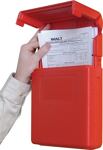 Dokumentenbox B333xH400mm DIN A4 hoch Öffnung vorn rot JUSTRITE