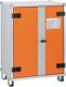 Sicherh.-Schrank H1110xB800xT660mm grau/orange m.Füßen Lagerschrank CEMO