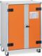 Sicherh.-Schrank H1110xB800xT660mm grau/orange m.Füßen Ladeschrank CEMO