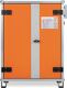 Sicherh.-Schrank H1110xB890xT660mm grau/orange m.Füßen Ladeschrank CEMO