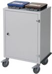 Wertstoffsammler f.2x60l Abfallsäcke fahrbar H975xB650xT444mm
