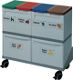 Wertstoffsammler 4x15 l,2x30l H675xB800xT315mm grau/grün,rot,blau,braun