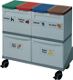 Wertstoffsammler 4x15 l,2x30l H675xB800xT315mm grau/grün,rot,blau,braun