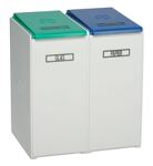 Wertstoffsammler 2x60l H570xB710xT405mm lichtgrau stationär VAR