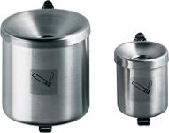 Sicherheitswandascher Ø150xH145mm silberfarbig m.Kippvorrichtung TKG