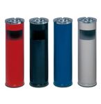 Standascher D200xH660mm enzianblau m.Einwurföffnung Stahlbl.VAR