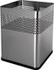 Papierkorb 18l H325xB240xT240mm quad.VA silber HELIT