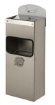 Wandascher B200xT125xH500mm silber m. Inneneimer,4 lEdelstahl