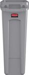 Wertstoffsammler 87l H762xB279xT558mm grau m.Lüftungskanälen RUBBERMAID