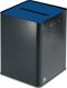 Papiersammler 21,9l H420 verzinktes Stahlbl.pulv.antik-silber,Deckel blau VAR