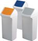 Wertstoffsammler 40l H747xB320xT366mm weiß/gelb m.Deckel DURABLE